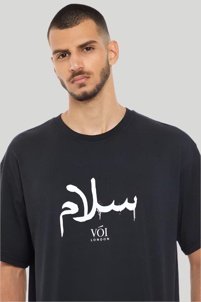 Oversized Peace T-Shirt - Black