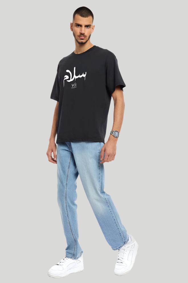 Oversized Peace T-Shirt - Black