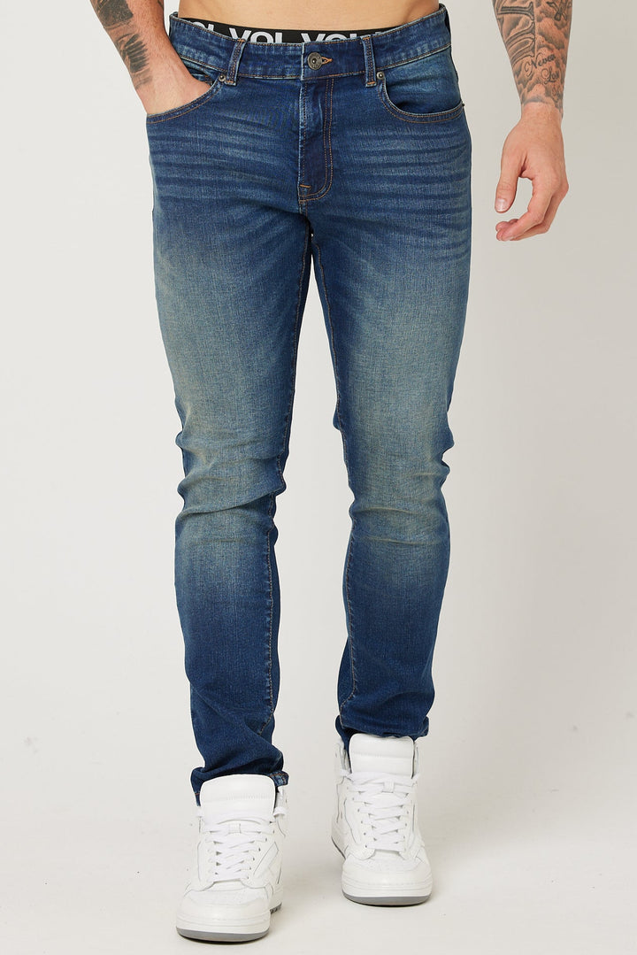 Monthope Taper Fit Jeans - Dark Blue