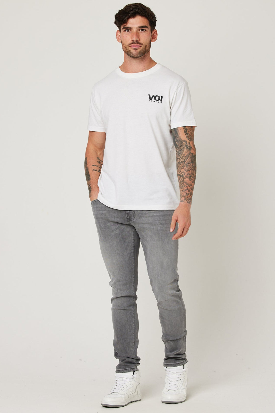 Monthope Taper Fit Jeans - Grey