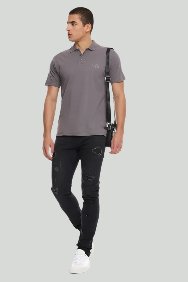 Rex Place Regular Fit Polo Shirt - Dark Grey